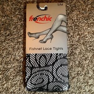 Frenchic fishnet lace tights, fashion, color black, size: S/M